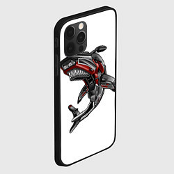 Чехол для iPhone 12 Pro Moto shark, цвет: 3D-черный — фото 2