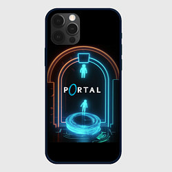 Чехол iPhone 12 Pro Portal neon style logo