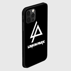 Чехол для iPhone 12 Pro Linkin park logo brend music, цвет: 3D-черный — фото 2