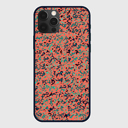 Чехол iPhone 12 Pro Розово-бирюзовый абстрактный