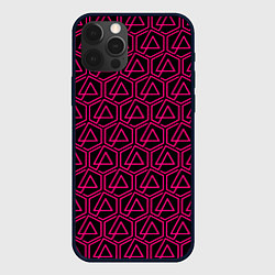 Чехол iPhone 12 Pro Linkin park pink logo