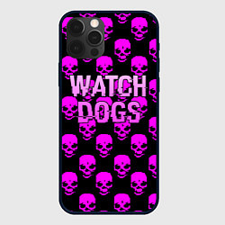 Чехол iPhone 12 Pro Watch dogs neon skull