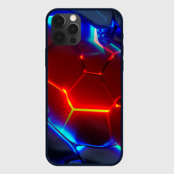 Чехол iPhone 12 Pro Красные плиты с ярким светом