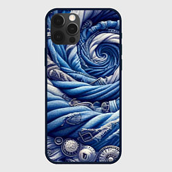 Чехол для iPhone 12 Pro Denim funnel - fashion trend, цвет: 3D-черный