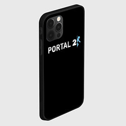 Чехол для iPhone 12 Pro Portal 2 logo, цвет: 3D-черный — фото 2