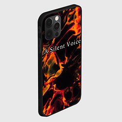 Чехол для iPhone 12 Pro A Silent Voice red lava, цвет: 3D-черный — фото 2