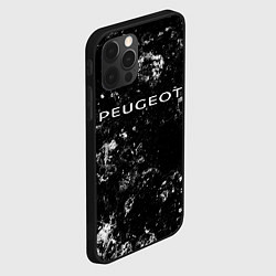 Чехол для iPhone 12 Pro Peugeot black ice, цвет: 3D-черный — фото 2