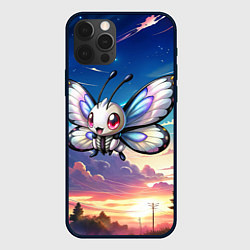 Чехол для iPhone 12 Pro Pokemon butterfree, цвет: 3D-черный