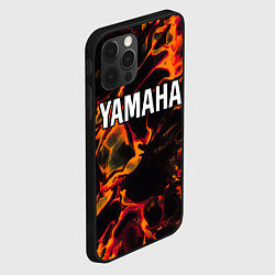 Чехол для iPhone 12 Pro Yamaha red lava, цвет: 3D-черный — фото 2