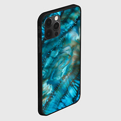 Чехол для iPhone 12 Pro Абстракция батик - морской стиль, цвет: 3D-черный — фото 2