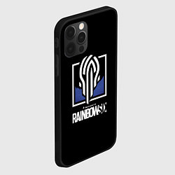 Чехол для iPhone 12 Pro Rainbow six siege logo, цвет: 3D-черный — фото 2