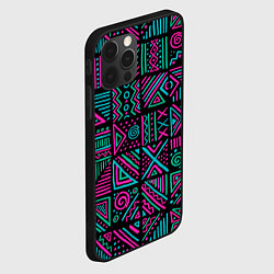 Чехол для iPhone 12 Pro Африканский узорчатый орнамент, цвет: 3D-черный — фото 2