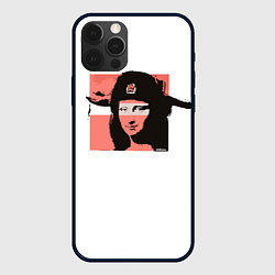 Чехол iPhone 12 Pro Banksy девушка в шапке