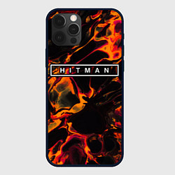 Чехол для iPhone 12 Pro Hitman red lava, цвет: 3D-черный