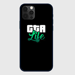 Чехол для iPhone 12 Pro GTA life logo, цвет: 3D-черный