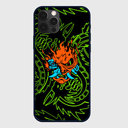 Чехол для iPhone 12 Pro Samurai dragon steel logo, цвет: 3D-черный