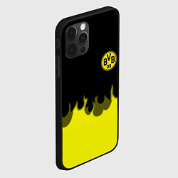 Чехол для iPhone 12 Pro Borussia fire fc, цвет: 3D-черный — фото 2
