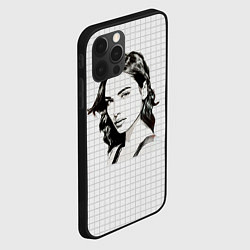 Чехол для iPhone 12 Pro Рисунок Галь Гадот в тетради в клетку, цвет: 3D-черный — фото 2