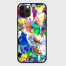 Чехол iPhone 12 Pro Живописные бабочки