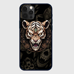 Чехол iPhone 12 Pro Магический тигр с древними рунами