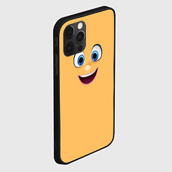 Чехол для iPhone 12 Pro Эмоция радости - лицо крупное, цвет: 3D-черный — фото 2