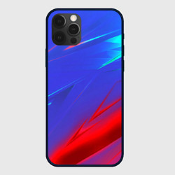 Чехол для iPhone 12 Pro Неоновые полосы геометрия, цвет: 3D-черный