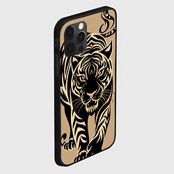 Чехол для iPhone 12 Pro Татуировка с тигром, цвет: 3D-черный — фото 2