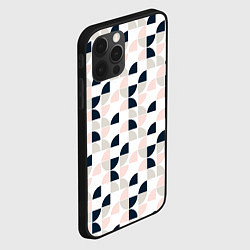 Чехол для iPhone 12 Pro Узор полукруг, цвет: 3D-черный — фото 2