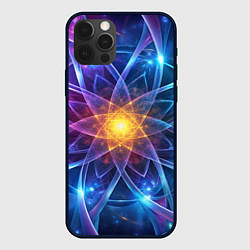 Чехол iPhone 12 Pro Космический закрученный узор-лотос: энергия вселен