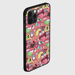 Чехол для iPhone 12 Pro Монстры ой ой нет, цвет: 3D-черный — фото 2