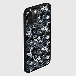 Чехол для iPhone 12 Pro Выдры купаются в речке - паттерн, цвет: 3D-черный — фото 2