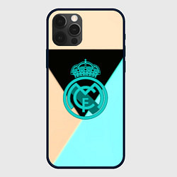 Чехол для iPhone 12 Pro Реал мадрид спорт геометрия, цвет: 3D-черный