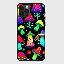 Чехол iPhone 12 Pro Биолюминесцентные кислотные грибы