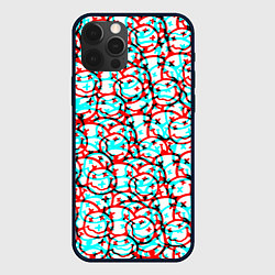 Чехол для iPhone 12 Pro Nirvana smile glitch, цвет: 3D-черный