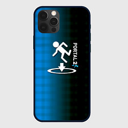 Чехол для iPhone 12 Pro Portal pattern geometry, цвет: 3D-черный