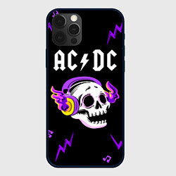 Чехол iPhone 12 Pro AC DC неоновый череп