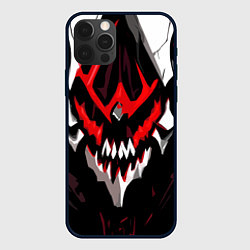 Чехол iPhone 12 Pro Абстрактное красное лицо монстра
