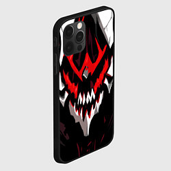 Чехол для iPhone 12 Pro Абстрактное красное лицо монстра, цвет: 3D-черный — фото 2