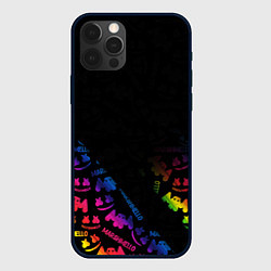 Чехол iPhone 12 Pro Marshmello neon dj