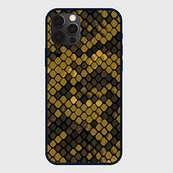Чехол iPhone 12 Pro Змеиный камуфляж - текстура чешуи