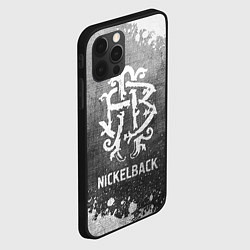 Чехол для iPhone 12 Pro Nickelback - grey gradient, цвет: 3D-черный — фото 2