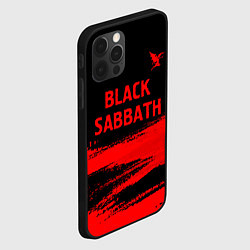 Чехол для iPhone 12 Pro Black Sabbath - red gradient посередине, цвет: 3D-черный — фото 2