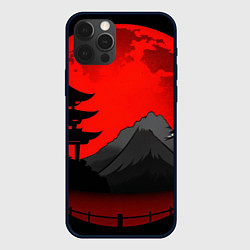 Чехол iPhone 12 Pro Гора японии на фоне заката