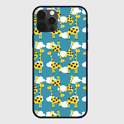 Чехол iPhone 12 Pro Жирафы в облаках