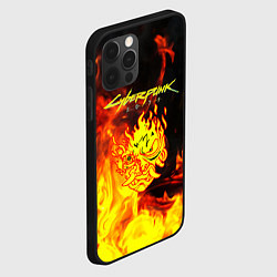 Чехол для iPhone 12 Pro Samurai fire cyberpunk, цвет: 3D-черный — фото 2