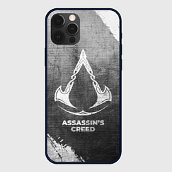 Чехол для iPhone 12 Pro Assassins Creed - grey gradient, цвет: 3D-черный
