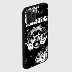 Чехол для iPhone 12 Pro Scorpions рок пес, цвет: 3D-черный — фото 2