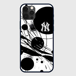 Чехол iPhone 12 Pro New York Yankees baseball team - abstraction