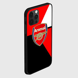 Чехол для iPhone 12 Pro Арсенал лого геометрия, цвет: 3D-черный — фото 2