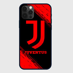 Чехол для iPhone 12 Pro Juventus - red gradient, цвет: 3D-черный